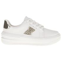 Tênis Feminino Vizzano Flatform Strass Branco - 1415