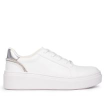 Tênis Feminino Vizzano Pelica Detalhe Prata Branco