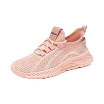 Tênis Femininos Casuais Respiráveis De Malha Com Cadarço Sapatos Esportivos Mocassins De Moda