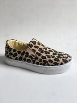 Tenis femininos casual animal print Onça slipon tam especial