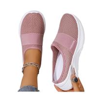 Tênis Femininos Leves E Respiráveis, Slip-On, Sola De PVC, Laváveis Na Máquina, Confortáveis Para