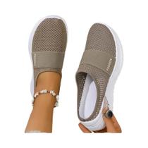 Tênis Femininos Leves E Respiráveis, Slip-On, Sola De PVC, Laváveis Na Máquina, Confortáveis Para