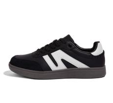 Tênis femininos LUCKY STEP, clássicos, retrô, sola de goma, couro, pretos Tênis femininos LUCKY STEP, clássicos, retrô, sola de goma, couro, pretos