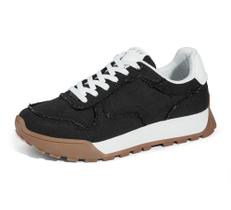 Tênis femininos LUCKY STEP, plataforma, lona, pretos, tamanho 10,5 EUA Tênis femininos LUCKY STEP, plataforma, lona, pretos, tamanho 10,5 EUA