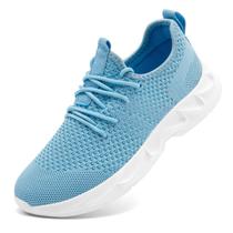 Tênis femininos XKOWUO Slip on Running azul claro 11.5
