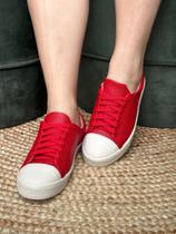 Tênis femnino casual confort Byara vermelho Tênis femnino casual confort Byara vermelho