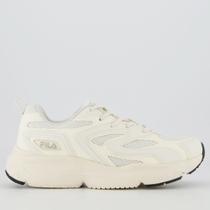Tenis Fila Buzzard Bold Feminino Branco e Bege Tenis Fila Buzzard Bold Feminino Branco e Bege