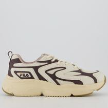 Tenis Fila Buzzard Bold Feminino Off-White e Marrom Tenis Fila Buzzard Bold Feminino Off-White e Marrom