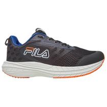 Tenis fila compass masculino-preto/roy/laranja