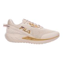 Tênis Fila Diffusion Bege e Dourado Feminino