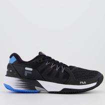 Tênis Fila Float Verve Clay Preto e Azul Tênis Fila Float Verve Clay Preto e Azul