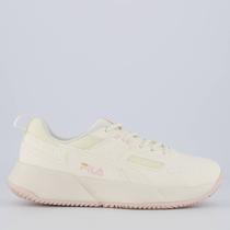 Tênis Fila Precision Feminino Bege e Rosa