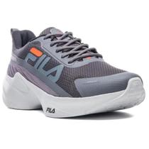 Tênis Fila Progress Lite Masculino - Grafite e Laranja Tênis Fila Progress Lite Masculino - Grafite e Laranja