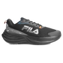 Tenis fila racer comet masculino-preto/azul/coral