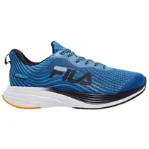 Tenis fila racer curve 2 masculino-azul celeste/preto/laranja
