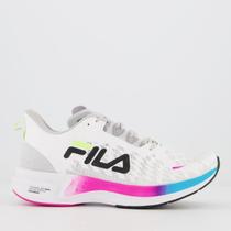 Tênis Fila Racer Grid Feminino Branco e Rosa Tênis Fila Racer Grid Feminino Branco e Rosa