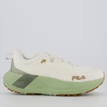 Tênis Fila Racer Skytrail Feminino Bege e Verde Tênis Fila Racer Skytrail Feminino Bege e Verde