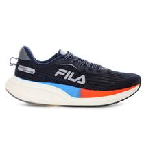 Tênis Fila Racer Speedzone Azul Marinho Grafite e Laranja - Masculino