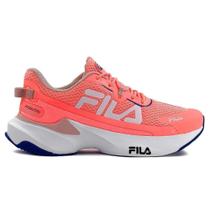 Tenis fila recovery salmao/azul/rosa