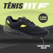 tenis FIT BLACK esportivo uso diario leve e macio mega