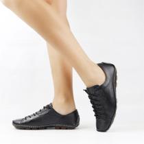 Tênis Flat Couro Conforto Tênis Flat Couro Conforto