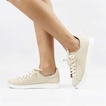 Tênis Flat Couro Slim Couro