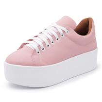 Tenis Flatform Conforto Casual Ec Shoes Liso