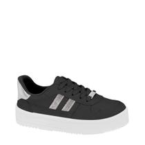 Tênis Flatform Tratorado Com Strass Feminino Moleca 5782.315