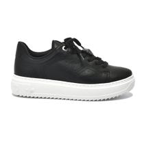 Tenis Flatform Via Marte Preto Branco - Feminino