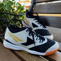 Tênis Futsal Max 1000 Ecoknit Branco/Dourado-Penalty