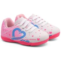 Tênis Futsal menina Bebê Vking Branco Rosa do 18 ao 25 Tênis Futsal menina Bebê Vking Branco Rosa do 18 ao 25