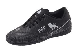Tênis Futsal Polo Malbec Preto Quadra Solado Costurado
