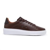 Tênis Genebra Masculino Lecas em Couro Legítimo Premium Tamanho:37Cor:Marrom Tênis Genebra Masculino Lecas em Couro Legítimo Premium Tamanho:37Cor:Marrom