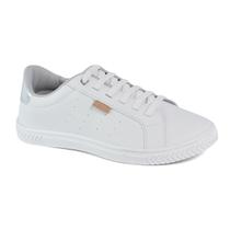 Tênis Godiva Feminino Microfuros Cadarço Branco