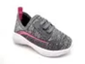 Tenis guty runner pe com pe grafite/pink infantil 15116