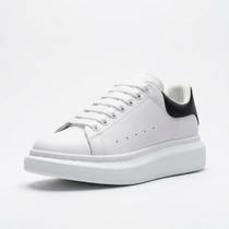 Tênis Haymax Plataforma Casual Unissex Sola Alta Confortável Cor:Branco com PretoTamanho:39