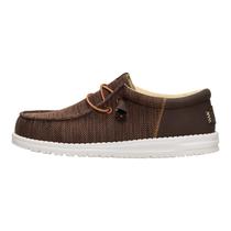 Tênis HEYDUDE Wally Funk Marrom Mesh Slip-On Tênis HEYDUDE Wally Funk Marrom Mesh Slip-On