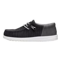 Tênis HEYDUDE Wally Funk Preto em Tela Slip-On Tênis HEYDUDE Wally Funk Preto em Tela Slip-On