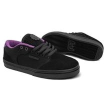 Tênis Hocks Montreal Black Grepe Preto / Roxo