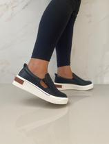 Tênis Iate Calce Fácil Slip On Feminino Preto