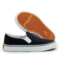 Tênis Mad Rats Sem Cadarço Slip On Preto Branco