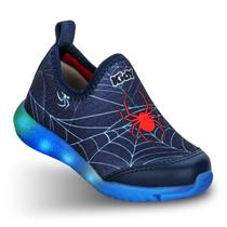 Tênis Infantil Aranha de Menino que Pisca LED LUZINHA Kidy 20017810