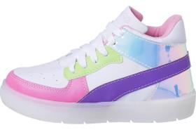 Tênis Infantil Beakid Feminino Menina Com Led Com Luzinha Colorido Tendência