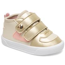 Tenis Infantil Bebe Street Urban Dourado Rosa Pimpolho