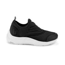 Tênis Infantil Bibi Action Preto e Branco Slip On para Escola Tênis Infantil Bibi Action Preto e Branco Slip On para Escola