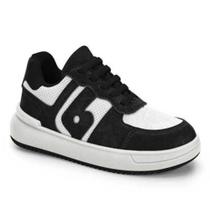Tênis infantil bibi b college branco e preto