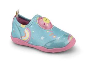 Tênis Infantil BIBI Fisioflex Luz Led Estampado Céu Estrela Feminino