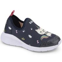 Tênis Infantil Bibi Fly Baby com Estampa de Gatocórnio sem Cadarço