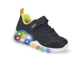 Tênis Infantil BIBI Fun Light Luz Led Colorido Dinossauro Masculino
