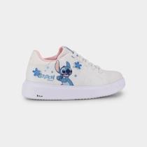 Tênis Infantil Bibi Glam Branco de Brilho do Stitch
